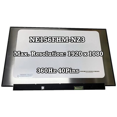 Écran LCD 15.6″ Aiviland NE156FHM-NZ3 V8.1 – 360Hz FHD 40 Broches – Remplacement Pour PC Portable