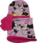 Disney Minnie Mouse Mädchen HS4033 Wintermütze, Handschuhe und Schlauchschal