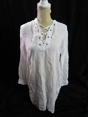NWT Hartford White Linen Dress Size 0 | eBay