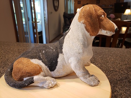 Vintage Clay Mold Beagle For Craft Painting 1980s 1/2 Painted - Picture 3 of 15