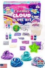 GirlZone Cosmic Cloud Slime Kit, Premade Galaxy Slime Kit for Girls with Slim