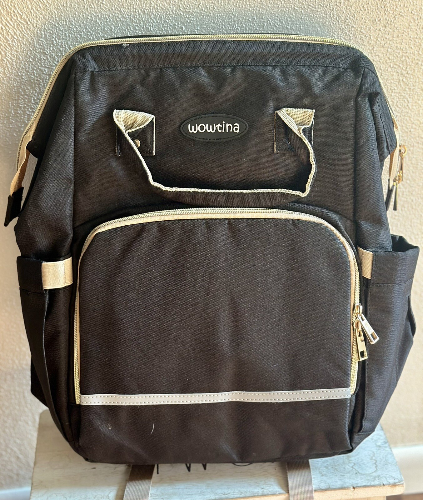 Baby Diaper Bag Backpack, WOWTINA with Changing Station/Bassinet - NWOT-image