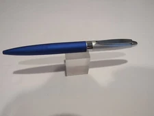 TERZETTI "QUATTRO" Metal Blue Ballpoint Pen- Velvet Pouch