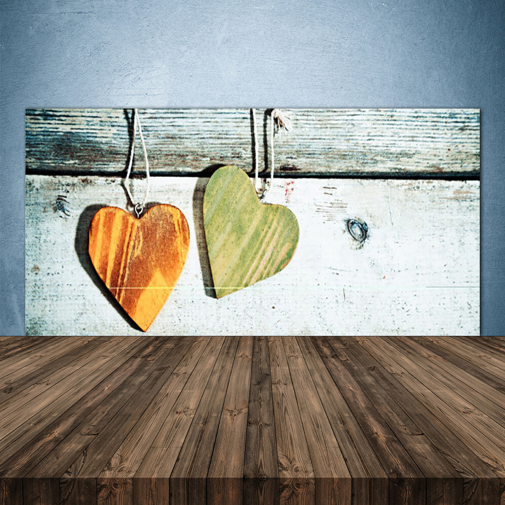 Crédence de cuisine verre trempé 140x70 motif design Art Cœur