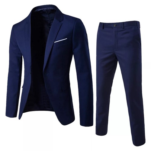 Trajes Para Hombres de Vestir Chaqueta Elegante Saco Pantalón Largo Boda - Imagen 8 de 28