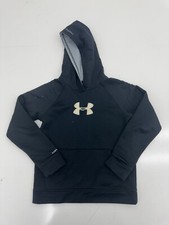Under Armour Black Loose Fit Pullover Hoodie Boys Size Medium