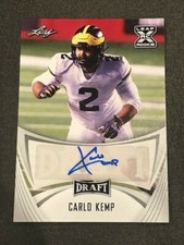 CARLO KEMP 2021 Leaf Draft Football Auto Autograph Michigan Wolverines
