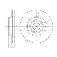 METELLI 2X Disque De Frein Avant Ø260 Ventilé Pour Toyota Avensis Break