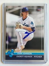 Evan Johnson Everett Aquasox 2022 Autographed Card Seattle Mariners Signed