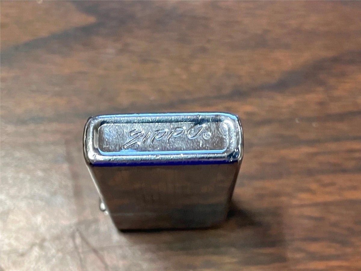 VTG 1972 Polished Chrome Lined Zippo Lighter Slim TL