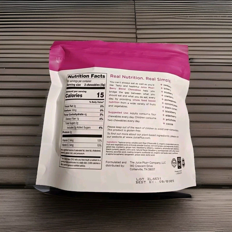 Juice Plus 120 gomitas masticables suaves mezcla de bayas nuevo mejor para 09/2025 Foto 2 de 4
