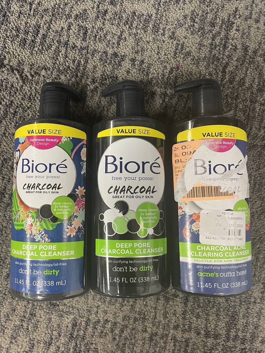 Bioré acne's outta here 2024 charcoal acne clearing cleanser