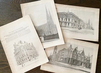 TWO MILES of MILLIONAIRES 1898 Print Article~21 Photos of Old NYC Architecture!