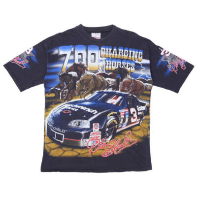 ヴィンテージ　MARIOT CHANET PARIS 96-97年コレクション 1997 Vintage Dale Earnhardt 700+ Charging Horses AOP Nascar T
