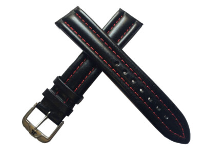 20mm Jacques Lemans Leder Uhrenarmbänder geprägt Kroko-Hai oder Naturmaserung