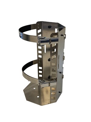 20 LB Dry Fire Extinguisher Stainless Steel Marine Mount Bracket 7'' Diameter