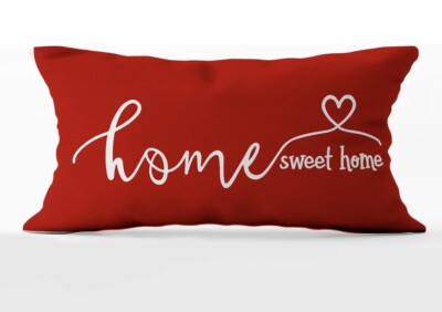 Home Sweet Home Pillow Cover 12x20  Valentines Day Housewarming 16391