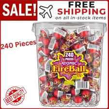 Atomic Fireballs Candy, 4.05 Pound Bulk Candy Tub