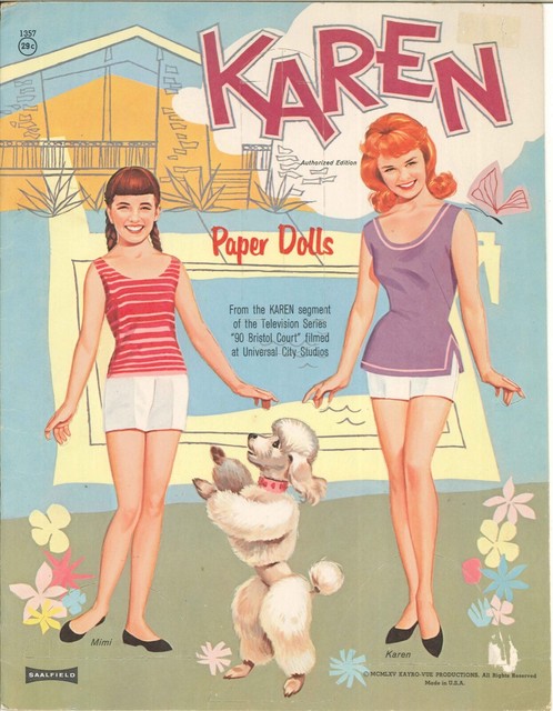 VINTAGE 1965 KAREN Paper Doll UNCUT LASER REPRODUCTION NO1 BEST SELLER FREE S&H VINTAGE 1965 KAREN Paper Doll UNCUT LASER REPRODUCTION NO1 BEST SELLER FREE S&H