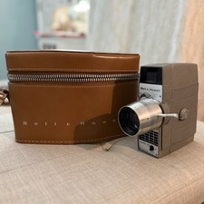 Vintage Bell  Howell Electric Eye 8 mm Movie Camera  Cowhide Leather Case
