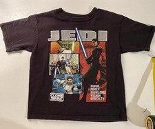 Vintage Star Wars T Shirt Size Youth Large Black VTG Y2K t4