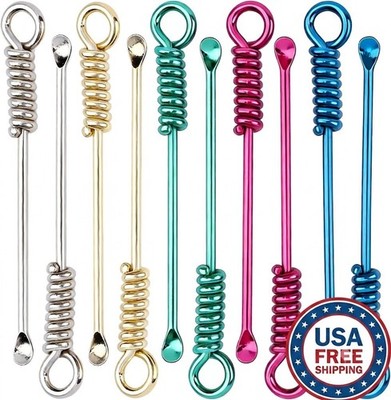 10x Mini Shovel Spoons Keychain Pack Tiny Metal Spice Spoon Charm Backpack Penda