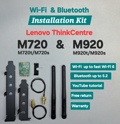 WiFi & Bluetooth Kit For Lenovo ThinkCentre M720S M920S M720T M920T SFF & Tower