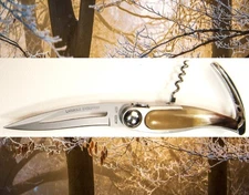 * FOLDING KNIFE*LAGUIOLE*EVOLUTION*STEEL AND HORN*CORKSCREW*FRANCE*NEW*