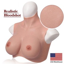 C-G Cup Realistic Silicone Breast Forms Fake Boobs Breastplate For Crossdresser