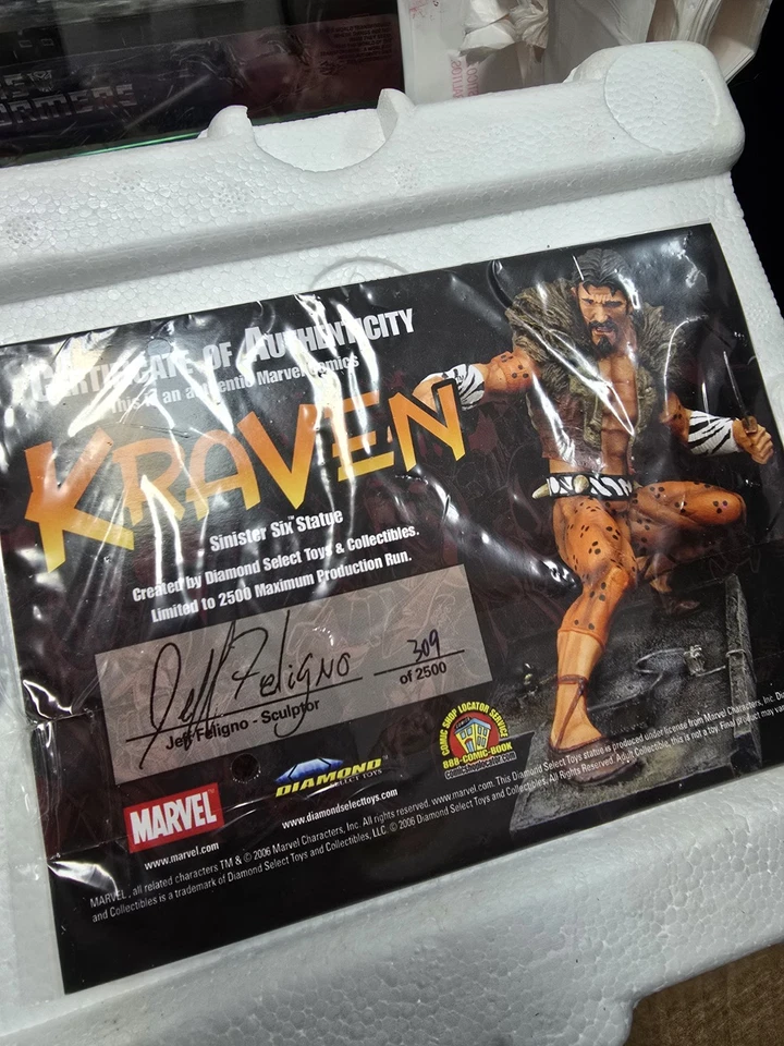 Kraven The Hunter- Sinister Six Statue Spider-Man Diamond Select 2006 New - Image 3 of 4