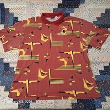 Vintage Washington Redskins AOP Retro Polo Shirt Size Large All Out Fan!