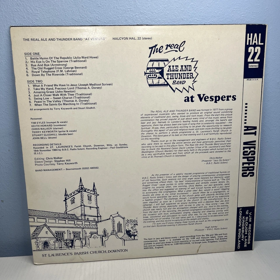 The Real Ale and Thunder Band At Vespers (HALCYON-HAL.22) LONDON-St Laurence's - Image 4 of 4