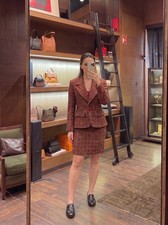 Tailor Rock Yves Saint Laurent Tweed Rot Vint...