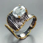 Handmade Natural Aquamarine Ring 925 Sterling Silver Size 8 /R465507