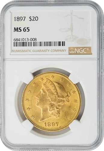 1897 $20 Gold Liberty MS65 NGC 949842-43