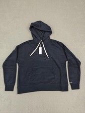 Outerknown Hoodie Womens Medium Blue Terry Organic Cotton Recycled Pullover New