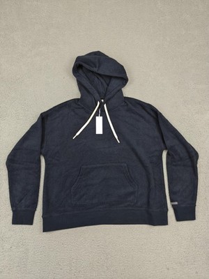 Outerknown Hoodie Womens Medium Blue Terry Organic Cotton Recycled Pullover New