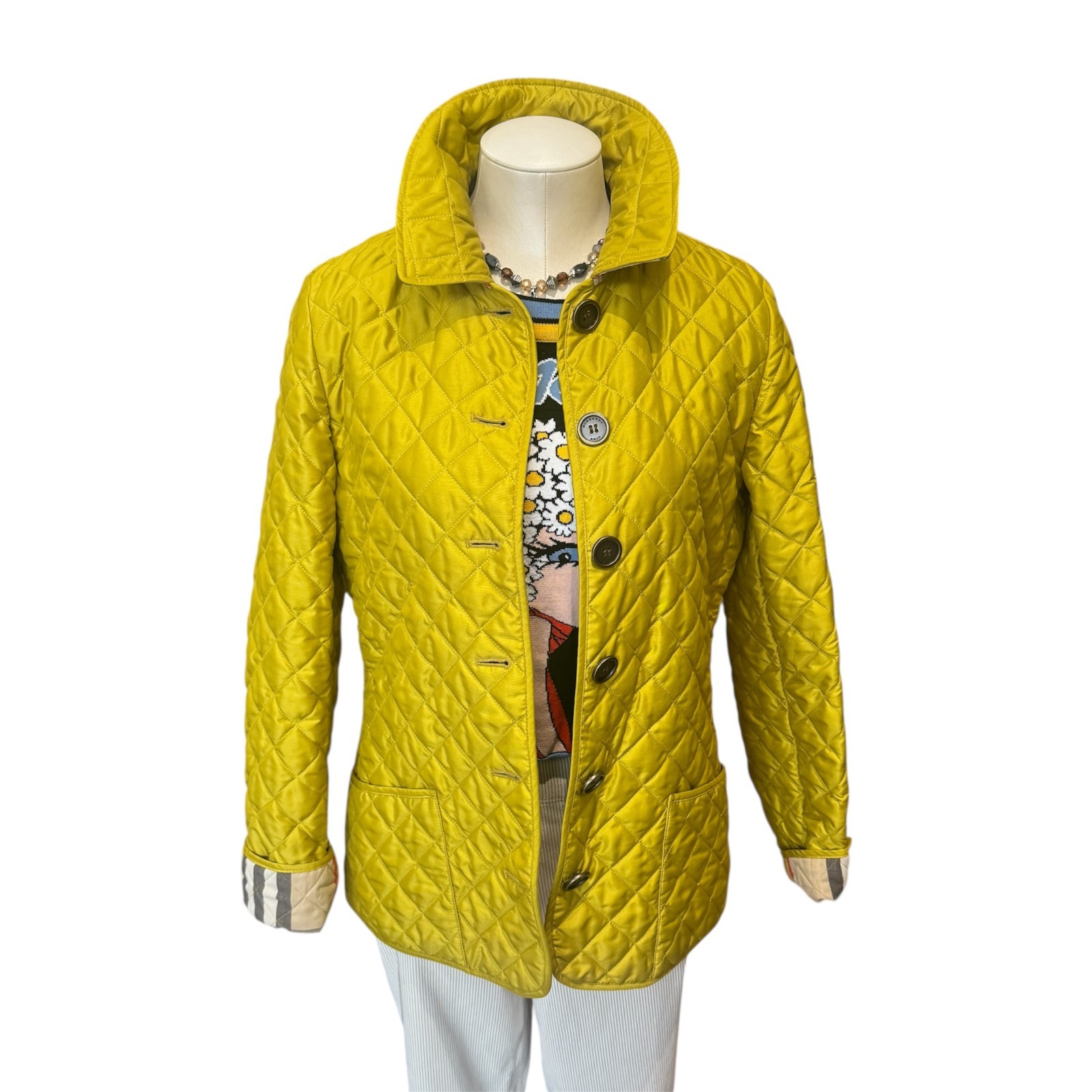 Burberry Diamond Quilted Button Down Lighweight J… - image 1