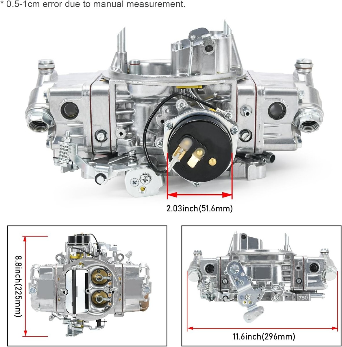 For Holley Quickfuel Brawler 750 CFM Double Pumper 4Barrel Carb E