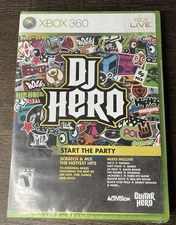 Brand New Factory SEALED Xbox 360 DJ Hero Microsoft 2009 Game only Nib Free Ship