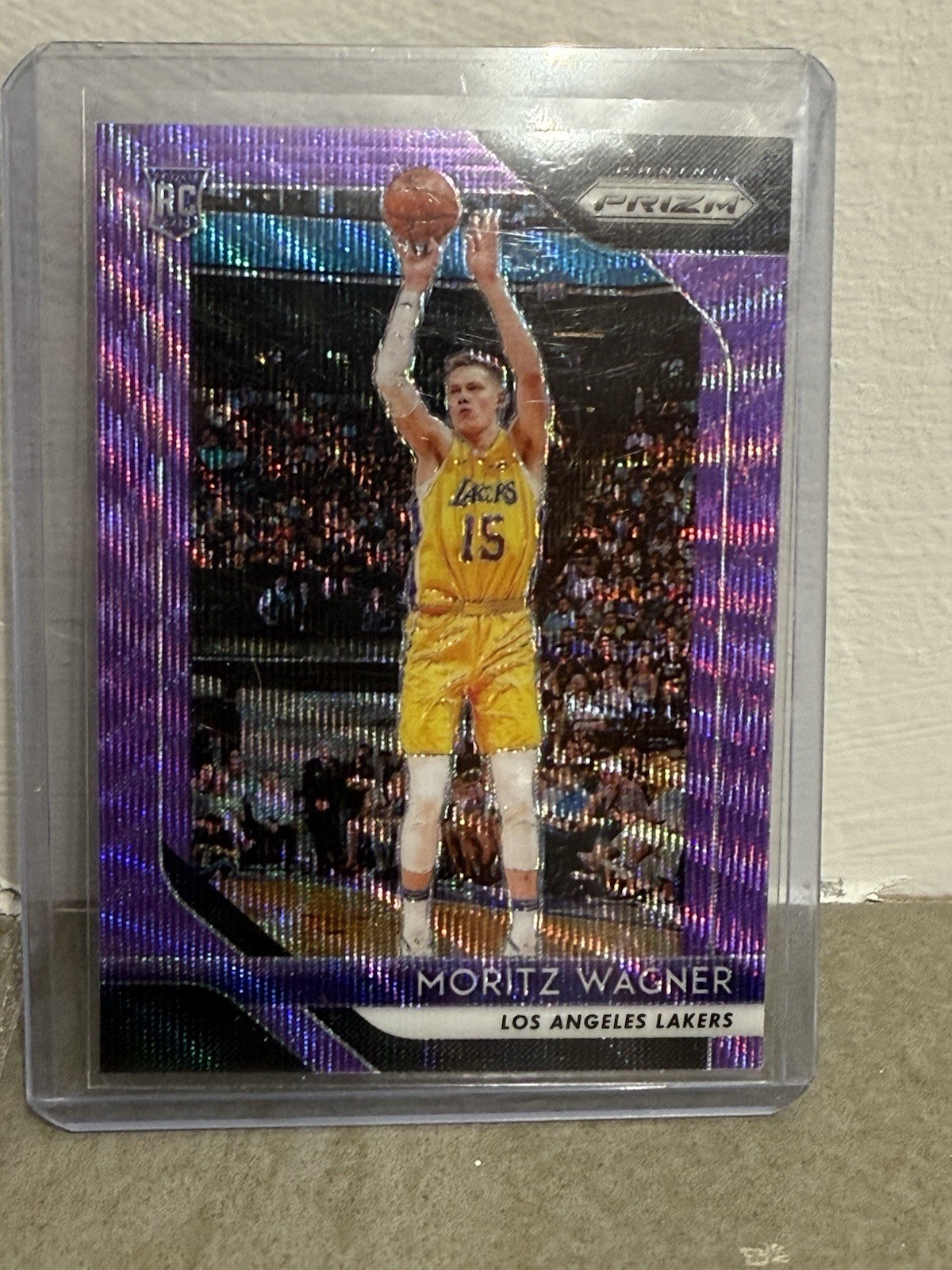 2018 Panini Prizm Moritz Wagner #284 Rookie Purple Wave Los Angeles Lakers
