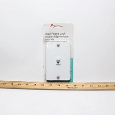 Zenith Universal Wall Phone Jack White Landline Telephone Accessory TW1001WPW