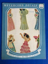 Vtg Meyercord Decals 910-A For Drinking Glasses Nudies Pin-Up Girls 6 avail