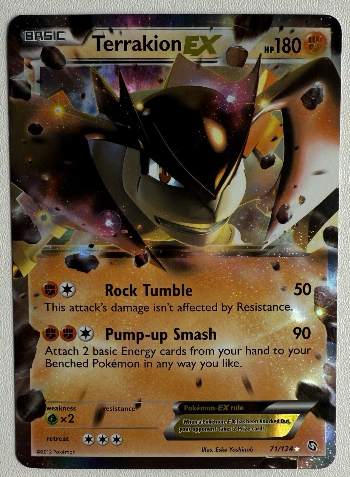 Terrakion EX 71/124 Black and White: Dragons Exalted Holo NM Pokemon TCG Card