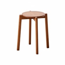 Tabouret Rond Empilable Design Minimaliste Siège sans Dossier Robuste et Stable
