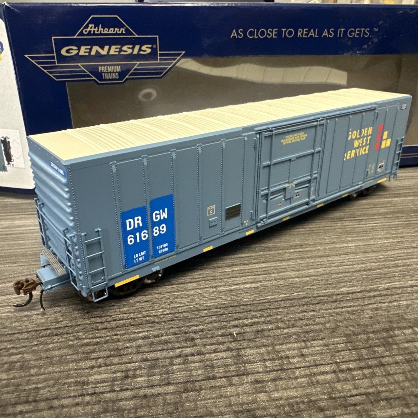 Athearn Genesis RTR HO ATHG26659 50’ PC&F Box Car Golden West Service (DRGW) NIB