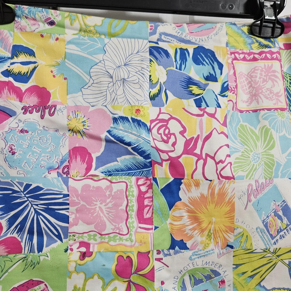 Falda corta Island Republic para mujer 14 diseño de retazos multicolor usada en excelente estado Foto 3 de 4
