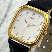 SEIKO Battery Watch Men 5P31-5270 Square Rare
