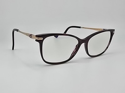Chopard VCH215S Purple 23KT GP Rhinestone Cat Eye Eyeglasses Frame w/ Flexhinge