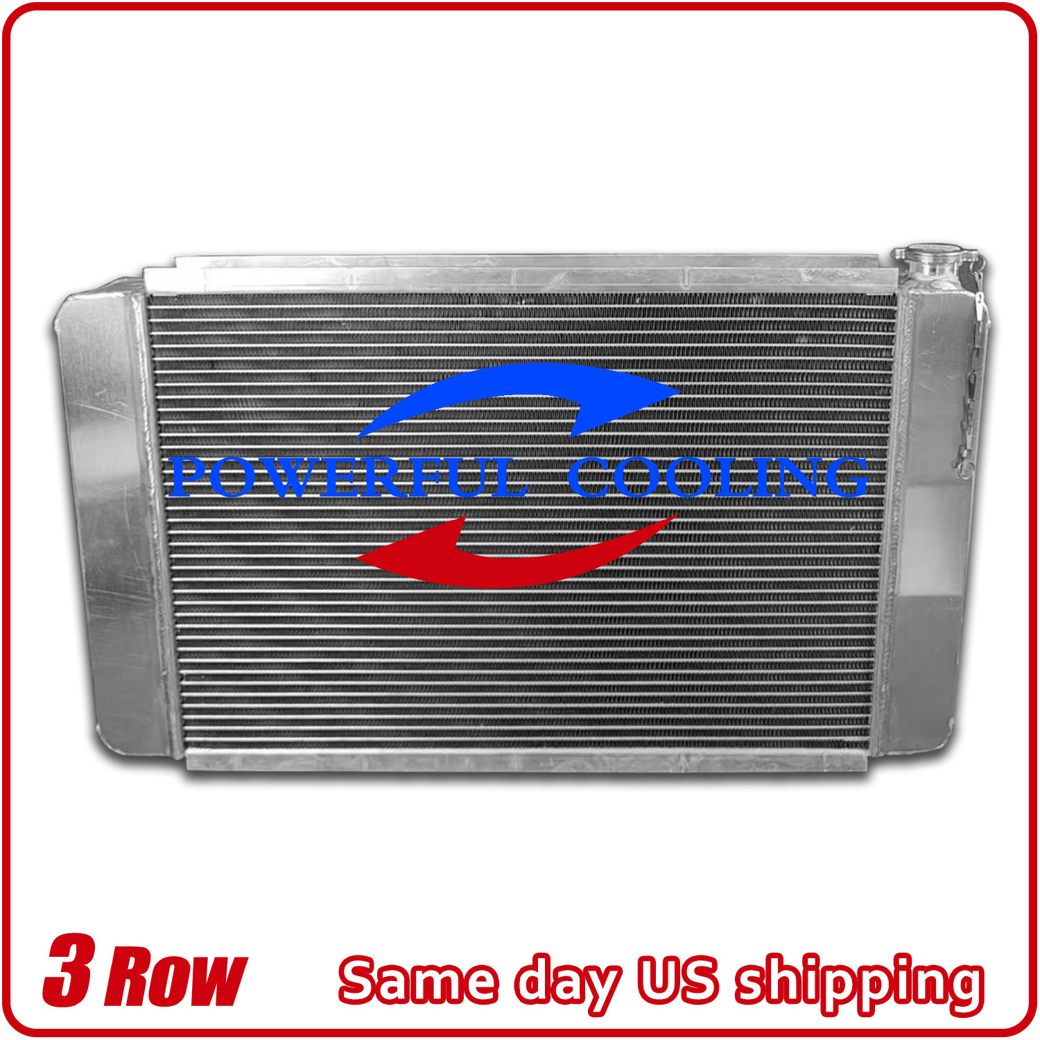 For 28" x 16" Ford/Mopar Style Crossflow Universal Racing Full Aluminum Radiator